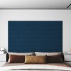 VidaXL Panouri de perete 12 buc. albastru 90x15 cm catifea 1,62 m&sup2; 343890
