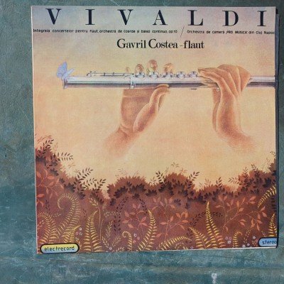 Vinil VIVALDI - GAVRIL COSTEA -FLAUT, Electrecord, stare foarte buna! foto