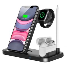 Incarcator Wireless Rapid, Universal, 4 in 1, cu Incarcare Multipla si Protectie la Suprasarcina foto