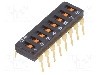 Intrerupator DIP, 2 pozitii, montare THT, 8 sectiuni, OMRON OCB - A6T-8101