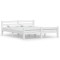 vidaXL Cadru de pat, alb, 160x200 cm, lemn de pin masiv