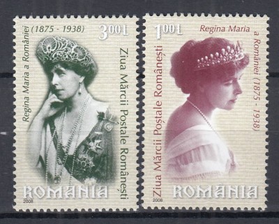 2008 LP 1815 ZIUA MARCII POSTALE ROMANESTI REGINA MARIA A ROMANIEI SERIE MNH foto