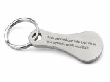 Cumpara ieftin Breloc metalic gravat Nicio persoana care a dat totul din ea nu a regretat vreodata acest lucru , argintiu, accesoriu pentru chei, geanta, rucsac si p