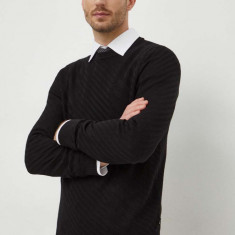 BOSS pulover de lână bărbați, culoarea negru, light 50506035