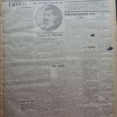Ziarul Socialismul , Organul Partidului Socialist , nr. 33 / 1920 , I. C. Frimu