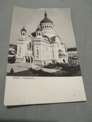 CARTE POSTALA CLUJ-CATEDRALA CIRCULATA foto