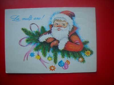 HOPCT 9057 MOS CRACIUN / -FELICITARE CRACIUN / AN NOU -2 FILE -CIRCULATA foto