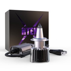 Set 2 LED-uri Auto Techstar&reg; R10, H7, 45w, 5000 Lumeni, 6500K, AUTO, 12-24 Volti, CSP, Canbus, Radiator Aluminiu, Fascicul 360&deg;