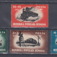 ROMANIA 1948 LP 245 MUNCA IN COMUNICATII SERIE MNH