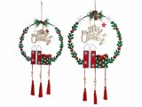 Set 2 coronite Craciun 33x56 cm, 28x47 cm