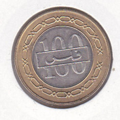 bnk mnd Bahrain 100 fils 2005 unc , bimetal
