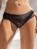 Slip Eross Sexy Lace Crotchless L Negru