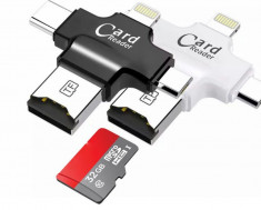 Card Reader 4 In 1 Lightning, MicroUSB, Type-C Si USB 3.0 foto