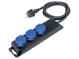 Prelungitor Alimentare AS SCHWABE 3G1,5mm&sup2; 1,5m 3 Prize Negru 38601