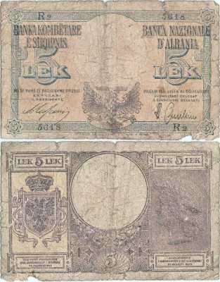 1942 , 5 lek ( P-10 ) - Albania foto