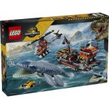 LEGO JURASSIC WORLD UN MOSASAURUS ATACA O BARCA 77983