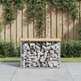 VidaXL Bancă de grădină, design gabion, 63x31,5x42 cm, lemn masiv pin