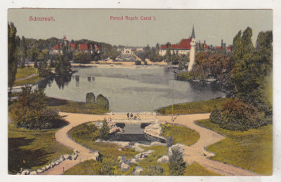 bnk cp Bucuresti - Parcul Regele Carol I - circulata 1922 foto
