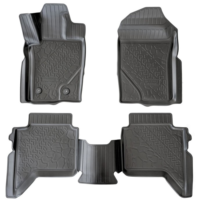 Set de 5 covorase din cauciuc 3D stil tavita premium pentru Ford Ranger T6.2 din 2022