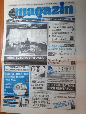 ziarul magazin 14 martie 1996-articole despre john travolta si whitney houston foto