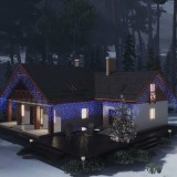 vidaXL Lumini de perdea tip gheață 400 LED-uri albastru 8 funcții 10 m