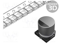 Condensator electrolitic low ESR SMD 1000uF 25VDC &Oslash;10x10,2mm Panasonic