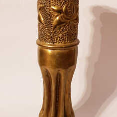 TRENCH ART- VAZA DECORATIVA REALIZATA DIN OBUZ DE ARTILERIE-ANII 20