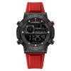 Ceas Barbati Naviforce 9241 Negru-Rosu , Design Business, Functii Multiple, Alarma, Rezistent la Apa 3ATM