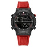 Ceas Barbati Naviforce 9241 Negru-Rosu , Design Business, Functii Multiple, Alarma, Rezistent la Apa 3ATM
