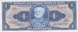 Bancnota Brazilia 1 Cruzeiro (1954-58) - P150c UNC ( vezi descriere )