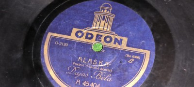 placa ebonita pt. gramofon / patefon ODEON ALASKA / FOXTROT / DAJO BELA foto