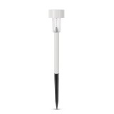 Lampa solara de gradina 1x LED RGB 360mm otel inoxidabil alb Entac