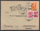 ROMANIA 1931 SEMICENTENARUL REGATULUI CAROL II /PLIC CIRCULAT IASI-CHEMNITZ 1932