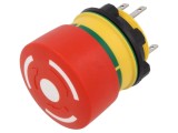 Comutator Siguranță EAO 22mm 2 NC NO Roșu Fără Poz. Stabilă