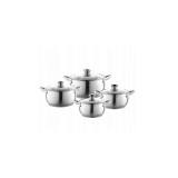 Set 4 oale cu capac, din inox, 1.9 l, 2.6 l, 3.6 l, 4.7 l, Miron Florina