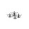 Set 4 oale cu capac, din inox, 1.9 l, 2.6 l, 3.6 l, 4.7 l, Miron Florina