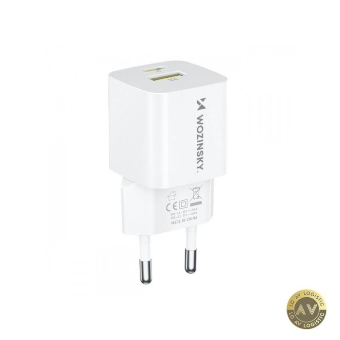 Incarcator Retea WZK WWCEAC 33W 3A 1 x USB-A - 1 x USB-C Alb