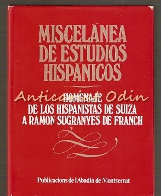 Miscelanea De Estudios Hispanicos - Homenaje De Los Hispanistas foto