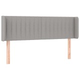 Cumpara ieftin Tablie de pat cu aripioare gri deschis 147x16x78/88 cm textil