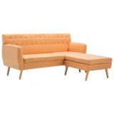 Cumpara ieftin Canapea forma L, textil, 171,5 x 138 x 81,5 cm, portocaliu