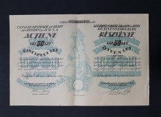 Actiune Casa de pastrare si credit din Reghin si Jur , banca , actiuni ,actie