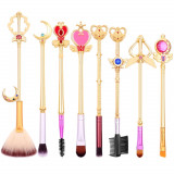 Cumpara ieftin Set 8 pensule pentru machiaj anime tematice, Sailor Moon