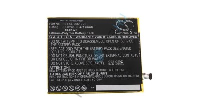 &amp;Icirc;nlocuire baterie tabletă VHBW pentru Amazon 26S1021, 58-000303, 58-000313, ST33 - 4750 mAh 3,8 V Li-polimer foto