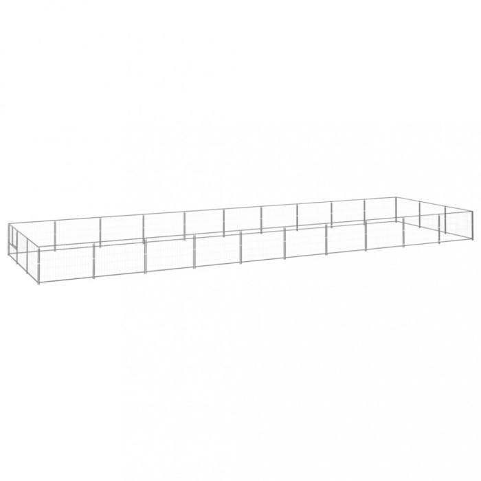 Padoc pentru c&acirc;ini, argintiu, 30 m&sup2;, oțel