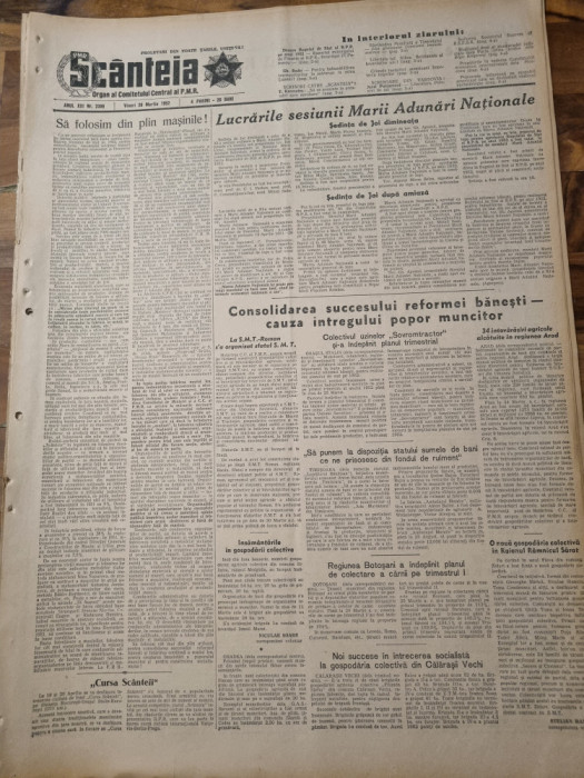 scanteia 28 martie 1952-gospodaria calarasii vechi,raionul ramnicu sarat,arad