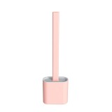Cumpara ieftin Perie WC din Silicon cu Suport Autoadeziv pe Perete si Cap Flexibil pentru Vasul de Toaleta, Roz, CBD CORAL BEST DEALS 9.8 cm 4.3 cm 36.5 cm Roz 1 x S