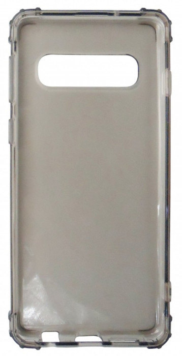 Husa silicon (colturi intarite) fumuriu transparent pentru Samsung Galaxy S10 (G973F)