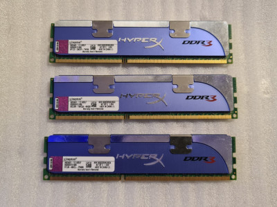 Memorie ram desktop Kingston HyperX 6GB (3x2GB) DDR3 1600MHz foto