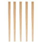 Set 5 perechi betisoare Pufo Premium din bambus pentru sushi, reutilizabile, 24 cm, maro