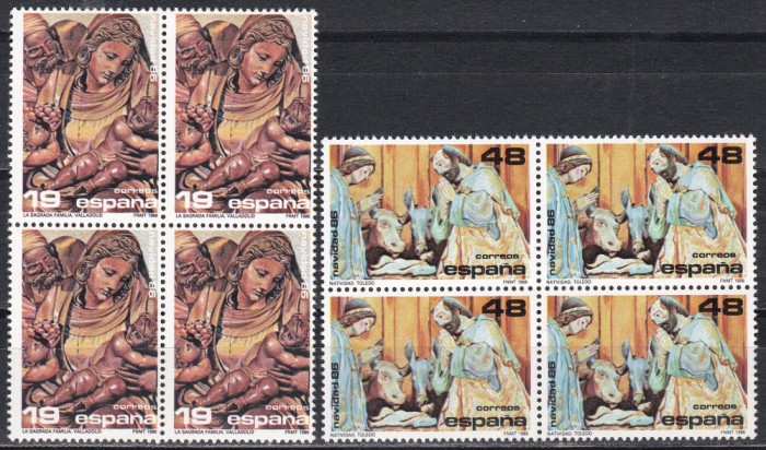 Spania 1986 - Crăciun, Bloc de 4, MNH
